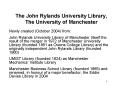 The John Rylands University Library, The University of Manchester PowerPoint PPT Presentation