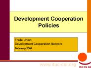 Development Cooperation Policies