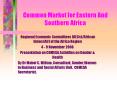 Common Market for Eastern And Southern Africa PowerPoint PPT Presentation