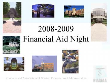 20082009 Financial Aid Night