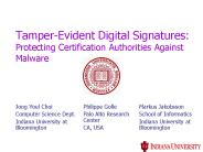 Tamper-Evident Digital Signatures: Protecting Certification Authorities Against Malware