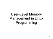 User-Level Memory Management in Linux Programming