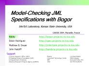Model-Checking JML Specifications with Bogor