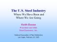 The U.S. Steel Industry Where We Have Been and Where We Are Going PowerPoint PPT Presentation