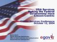 USA Services Making the Federal Government more CitizenCentric Citizen Services Conference October 1 PowerPoint PPT Presentation