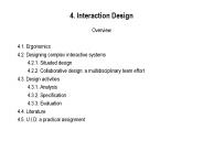 4. Interaction Design  Overview
