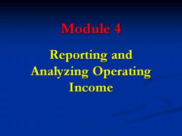 Module 4 presentation | free to download