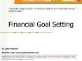 Financial Goal Setting PowerPoint PPT Presentation