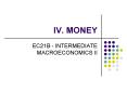IV' MONEY PowerPoint PPT Presentation