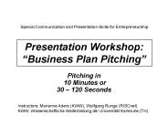 Presentation Workshop: 