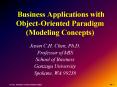 Business Applications with Object-Oriented Paradigm (Modeling Concepts) PowerPoint PPT Presentation