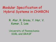 Modular Specification of Hybrid Systems in CHARON