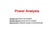 Power Analysis