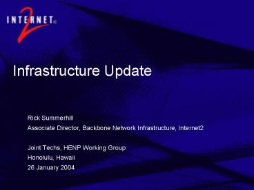 Infrastructure Update