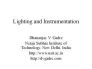 Lighting and Instrumentation