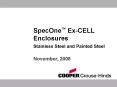 SpecOne ExCELL Enclosures Stainless Steel and Painted Steel PowerPoint PPT Presentation