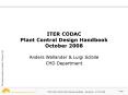 ITER CODAC Plant Control Design Handbook October 2008 PowerPoint PPT Presentation