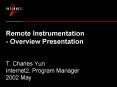 Remote Instrumentation - Overview Presentation PowerPoint PPT Presentation