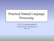 Practical Natural Language Processing