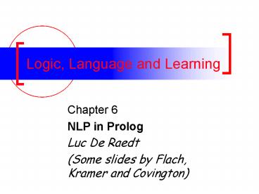 PPT – Logic, Language and Learning PowerPoint presentation | free to ...