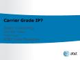 Carrier Grade IP? PowerPoint PPT Presentation