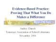 Evidence-Based%20Practice:%20Proving%20That%20What%20You%20Do%20Makes%20a%20Difference PowerPoint PPT Presentation