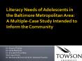 Literacy Needs of Adolescents in the Baltimore Metropolitan Area: A Multiple-Case Study Intended to Inform the Community PowerPoint PPT Presentation