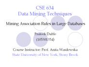 CSE 634 Data Mining Techniques