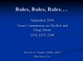 Rules, Rules, Rules' PowerPoint PPT Presentation
