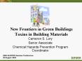 New Frontiers in Green Buildings Toxins in Building Materials PowerPoint PPT Presentation