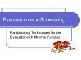 Evaluation on a Shoestring PowerPoint PPT Presentation