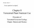 Chapter 8 Terrestrial Plant Nutrient Use PowerPoint PPT Presentation