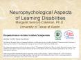 Neuropsychological Aspects of Learning Disabilities PowerPoint PPT Presentation