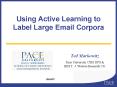 Using Active Learning to Label Large Email Corpora PowerPoint PPT Presentation
