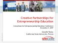 Creative Partnerships for Entrepreneurship Education PowerPoint PPT Presentation