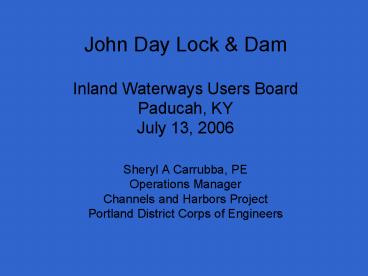 John Day Lock