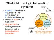 CUAHSIHydrologic Information Systems