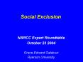 Social Exclusion PowerPoint PPT Presentation