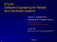 EPL441 Software Engineering for Parallel and Distributed Systems PowerPoint PPT Presentation
