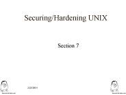 Securing/Hardening UNIX