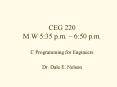 CEG 220 M W 5:35 p'm' 6:50 p'm' PowerPoint PPT Presentation