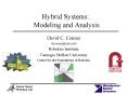 Hybrid Systems: Modeling and Analysis PowerPoint PPT Presentation