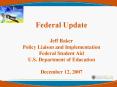 Federal Update PowerPoint PPT Presentation