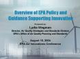 Overview of EPA Policy and Guidance Supporting Innovation PowerPoint PPT Presentation