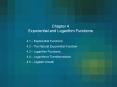 Chapter 4 Exponential and Logarithm Functions PowerPoint PPT Presentation