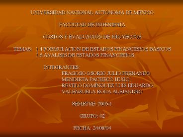 UNIVERSIDAD NACIONAL AUTNOMA DE MXICO