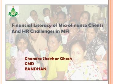 Financial Literacy of Microfinance Clients