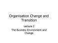Organisation Change and Transition PowerPoint PPT Presentation