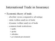 International Trade in Insurance