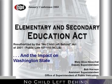 Mary Alice Heuschel Deputy Superintendent